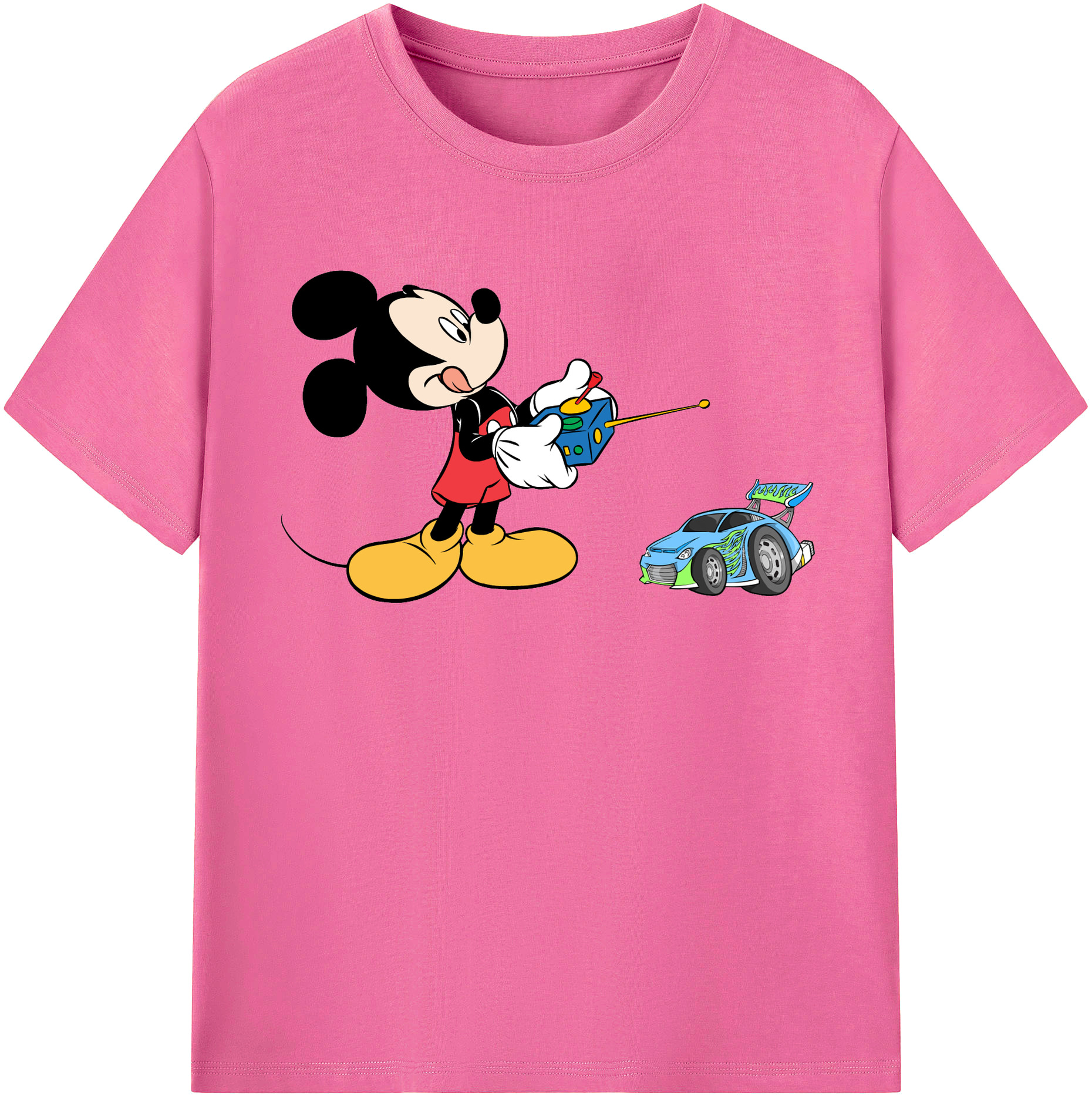 （画像用） ミッキーマウス Mickey Mouse レディースカジュアルプリントTシャツ（綿100％）